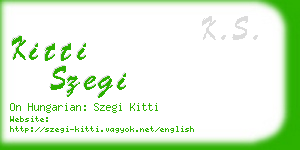 kitti szegi business card